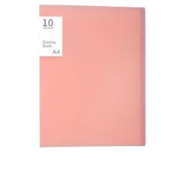 Imagem de Pasta Catálogo A4 com 60 Envelopes de Plástico Armazenamento de Documentos(Vermelho,40 folhas)