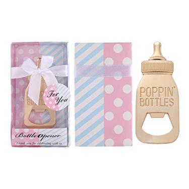 Imagem de Yuokwer 24 Peças Abridor De Garrafas Para Festa Revelação Gênero, Lembrancinha Convidados, Decoração Meninos Ou Meninas, Lembrancinhas Chá Bebê, Presente Lembrança (Garrafas Poppin, 24)