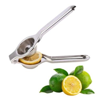 Imagem de Espremedor de frutas cítricas manual de aço inoxidável premium, espremedor de limão de metal resistente, ferramenta de cozinha de prensa manual