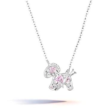 Imagem de Zurlcdye Colar de cavalo feminino coração vermelho boa sorte ouro delicado pingente fofo declaração colar grosso moderno joias presentes de aniversário, Zinco, Sem Pedra Preciosa