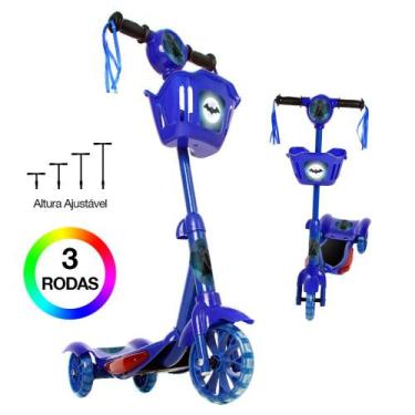 Imagem de Brinquedo Patinete Infantil Batman 3 Rodas c Luz E Som. - DM Toys