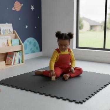 Imagem de Kit 4 Placas Tatame EVA 50x50cm 10mm Linha Econômica Pq defeito Piso E