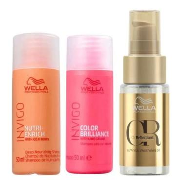Imagem de Kit Shampoo Color Brilliance 50ml+Shampoo Nutri-Enrich 50ml+Óleo Oil R