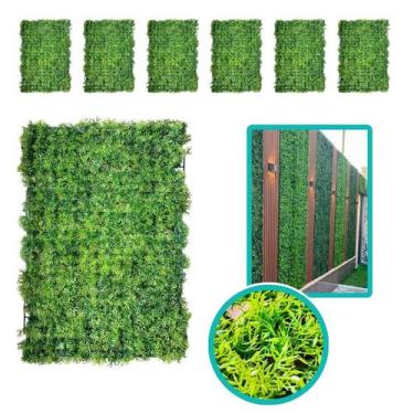 Imagem de Kit 30 Painel Planta Artificial Artificial Samambaia 40x60cm - CLICK H