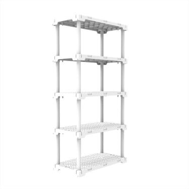 Imagem de Estante Modular 5 Prateleiras 60 Kg Multiuso Branca Grifit