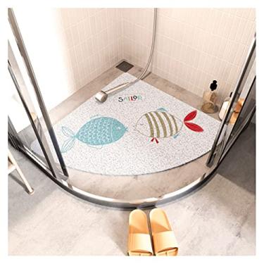 Imagem de Tapetes de banho antiderrapantes e tapetes de chuveiro, tapete de banho, adequado para banheiro, banheira, tapete de banho antiderrapante em forma de ventilador) C (B)