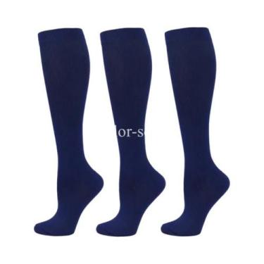 Imagem de Meias De Compressão Unissex, 3 Pares, Circulação Sanguínea, Corrida, A