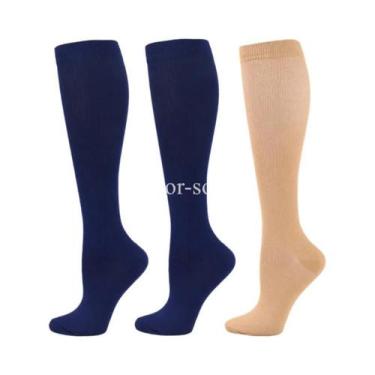 Imagem de Meias De Compressão Unissex, 3 Pares, Circulação Sanguínea, Corrida, A