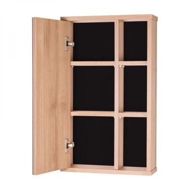 Imagem de Espelho Para Banheiro Com Armário Milano Carvalho E Preto