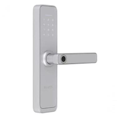 Imagem de Fechadura Digital De Embutir Wi-fi Com Biometria Esf-de4000b Prata Elsys