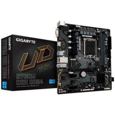 Imagem de Placa-Mãe Gigabyte B760M D2H Rev.1.0, Intel LGA1700, Micro ATX, DDR4, Preto - B760M D2H-Unissex