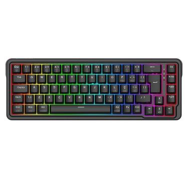 Imagem de Teclado Magnético Gamer Redragon Nova, RGB, 65%, ABNT2, Preto - Preto - Unissex - Único-Unissex