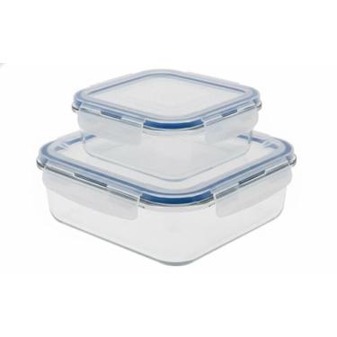 Imagem de Conjunto 2 Potes Vidro com tampa Hermetica 1L / 600ml Mimo - Mimo Styl