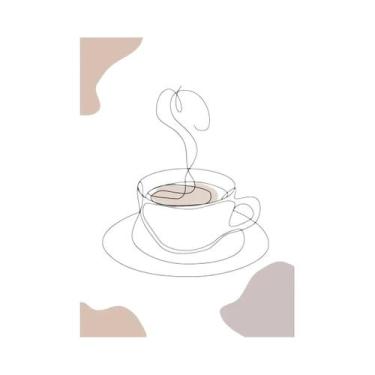 Imagem de Pintura Abstrata Em Tela Preto E Branco, Arte De Parede Minimalista Nó