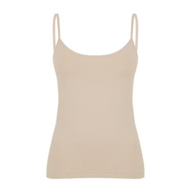 Imagem de Camiseta Regata Alça Fina Segunda Pele Anágua Feminina Conforto Lisa Blusa Academia Baixo-Feminino