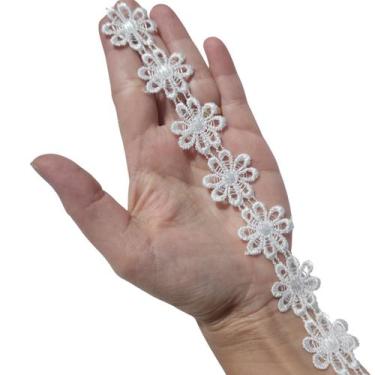 Imagem de Renda Guipir CHL 207 Larg 2,5cm Branca Véu Ccb e Noiva 1 Mt - DEMAVI