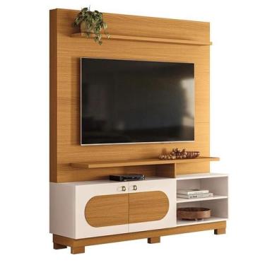Imagem de Estante Home Theater Axis Cinamomo Off White - HB Móveis - HB Moveis
