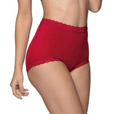 Imagem de Calça Clássica DeMillus 57330 Com Renda, Carmim, M