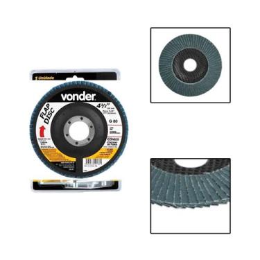 Imagem de Flap Disc Disco 4.1/2" 115 mm Cônico Grão 80 - Vonder