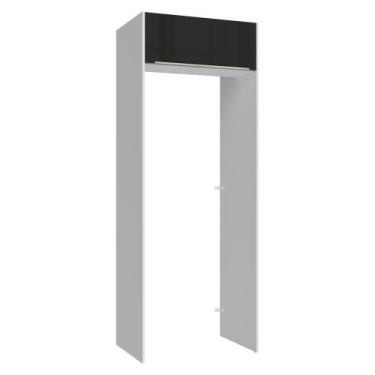 Imagem de Porta-geladeira 83 Cm 1 Porta Basculante Branco/preto Lux Madesa Branc