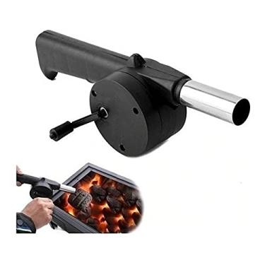 Imagem de Soprador Acendedor Churrasqueira Fogão Lareira Carvão Manual Manivela Ventilador Fogo Rápido Gourmet