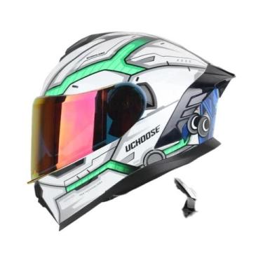 Imagem de Capacete Modular Unissex De Lente Dupla Para Motocicleta, Lentes Auror