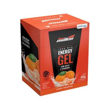 Imagem de Iron Man Energy Gel Display com 10 sachês New Millen Com Palatinose Ge