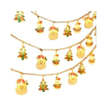 Imagem de 10 Luzes De Decoração De Natal Com Papai Noel, Árvore De Natal E Bonec
