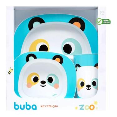 Imagem de Kit Refeição Introdução Alimentar Infantil Buba Zoo Panda