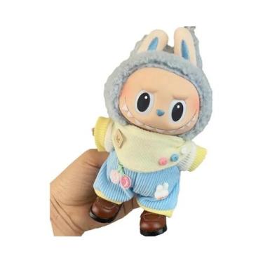 Imagem de Conjunto De Roupa Para Boneca Labubu De Vinil 17cm: Vestido De Bolinha