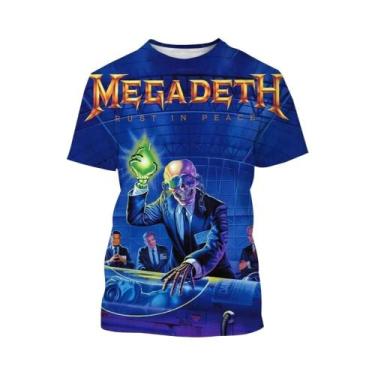 Imagem de Camiseta Retro Para Fãs De Thrash Metal, Tour Megadeth, Padrão Oficial