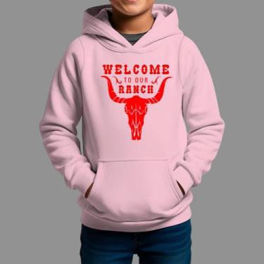 Imagem de Moletom Canguru Infantil Basico Casual Moda Country Inverno Capuz e Bo