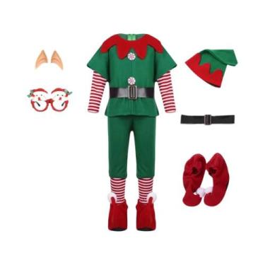 Imagem de Conjunto De Fantasia De Elfo São Nicolau Para Meninos: Uniforme De Elf