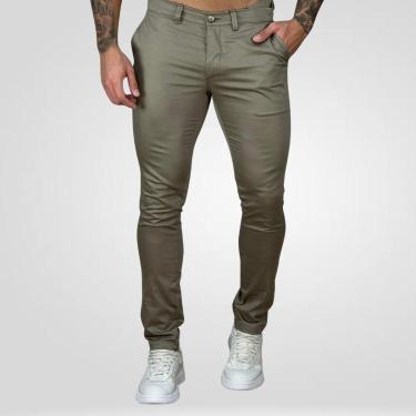 Imagem de Calça Alfaiataria Caqui Escuro Masculina Skinny - Kanzo-Masculino