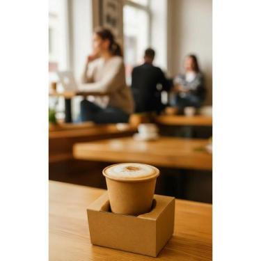 Imagem de Suporte 1 Copo Delivery Reforçado Kraft 100un - Congratulations Store