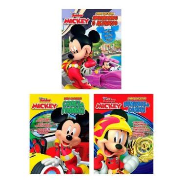 Imagem de Kit 3 Livros Atividades Educativas Disney Letras Números E + - Bicho E