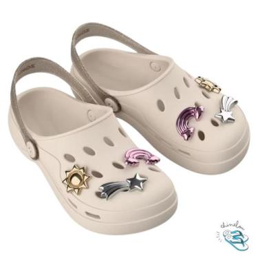 Imagem de Sandalia Babuche Zaxy Joy Pins Novidade Cor:Off WhiteTamanho:31/32, Of