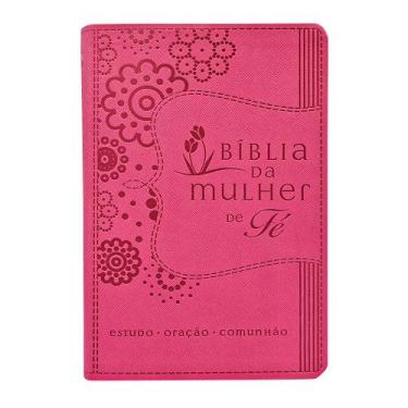 Imagem de Livro - Bíblia da Mulher de Fé NVI, Capa luxo rosa
