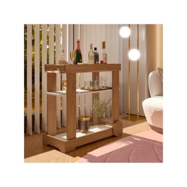 Imagem de Carrinho Bar Rose 80cm Cinamomo Artely, Cinamomo e Off White