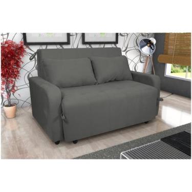 Imagem de Sofá Cama Para Sala De Estar Amora New Suede - Cinza Cinza - MATRIX, C