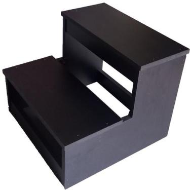 Imagem de Escada Auxiliar 2 Degraus MDF - Preto - Limed