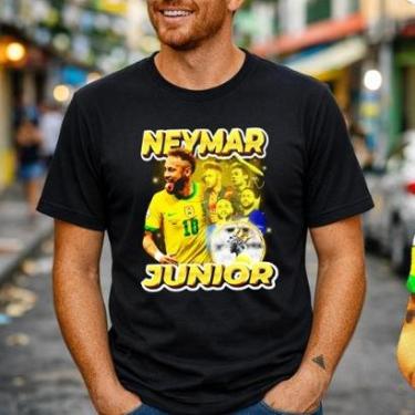 Imagem de Camiseta Futebol Legends Neymar Jr Camisa 100% Algodão 30.1 Premium Masculina Menino Ney Copa 2026-Masculino