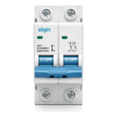 Imagem de Disjuntor Bipolar Duplo 2 Polos Elgin 2p Curva C 50a