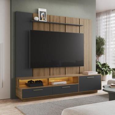 Imagem de Rack com Painel para TV até 75 Polegadas com LED 200cmx181cm Ravenna -
