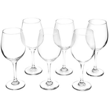 Imagem de Jogo de Taças para Vinho e  Água em Vidro 6 Peças 490ml Nadir Barone, 