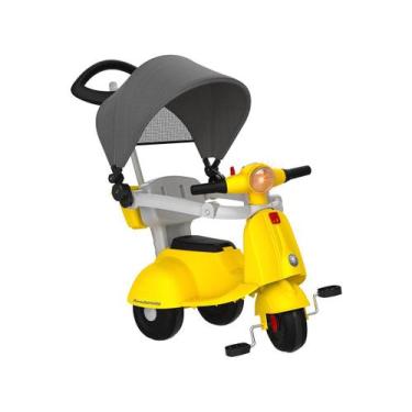 Imagem de Triciclo Infantil com Empurrador e Pedal 1240  - com Capota Bandeirant