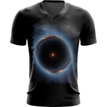 Imagem de Camiseta Gola V Buraco Negro Gravidade Espaço 17 - Kasubeck Store®, IN