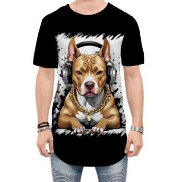 Imagem de Camiseta Longline Pitbull com Headphones 9, M