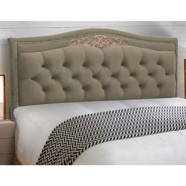 Imagem de Cabeceira Estofada Cama Box Casal Queen Size Belize 160cm material sin