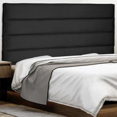 Imagem de Cabeceira Estofada Cama Box Casal King Size La Italian 195cm Suede Pre
